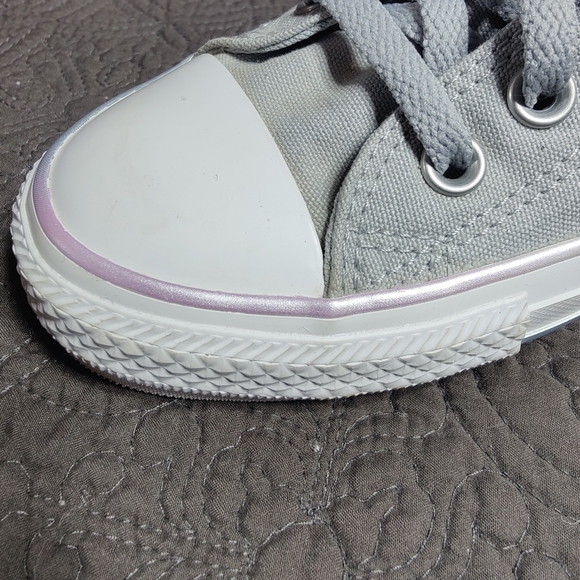 Converse Chuck Taylor All Star Canvas Low Grey Pearl Lace Up Sneakers Women's 7 - Picture 5 of 10